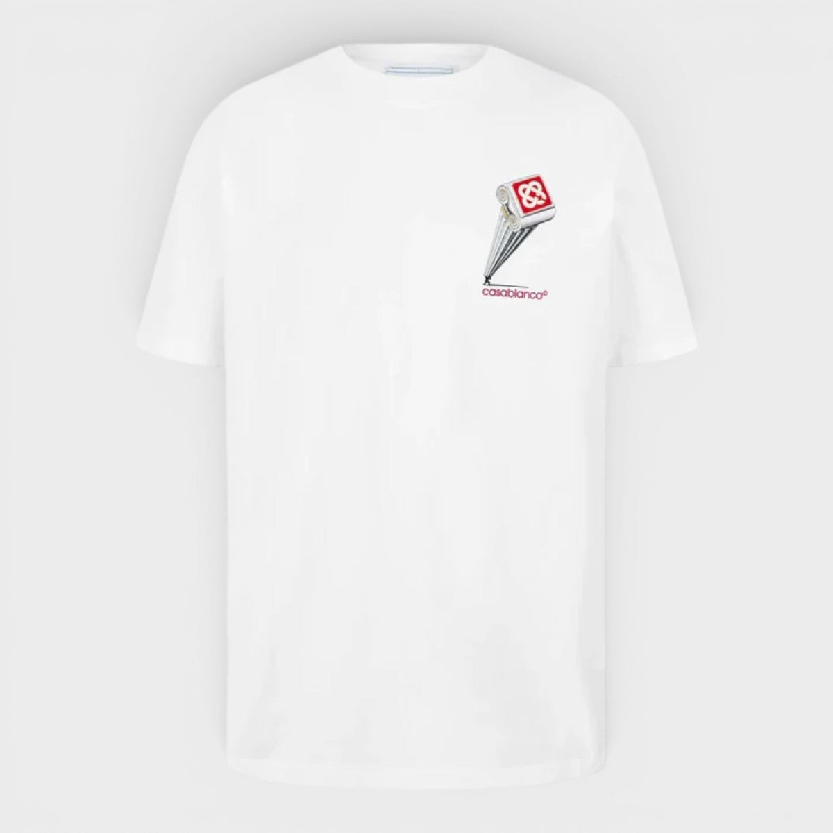 Leaning Column Printed T-Shirt White