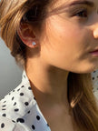 Boucles d'oreilles clous baguettes jumelles