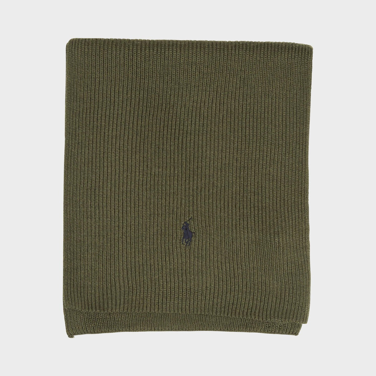 Signature Pony Wool Scarf Army Olive Heather