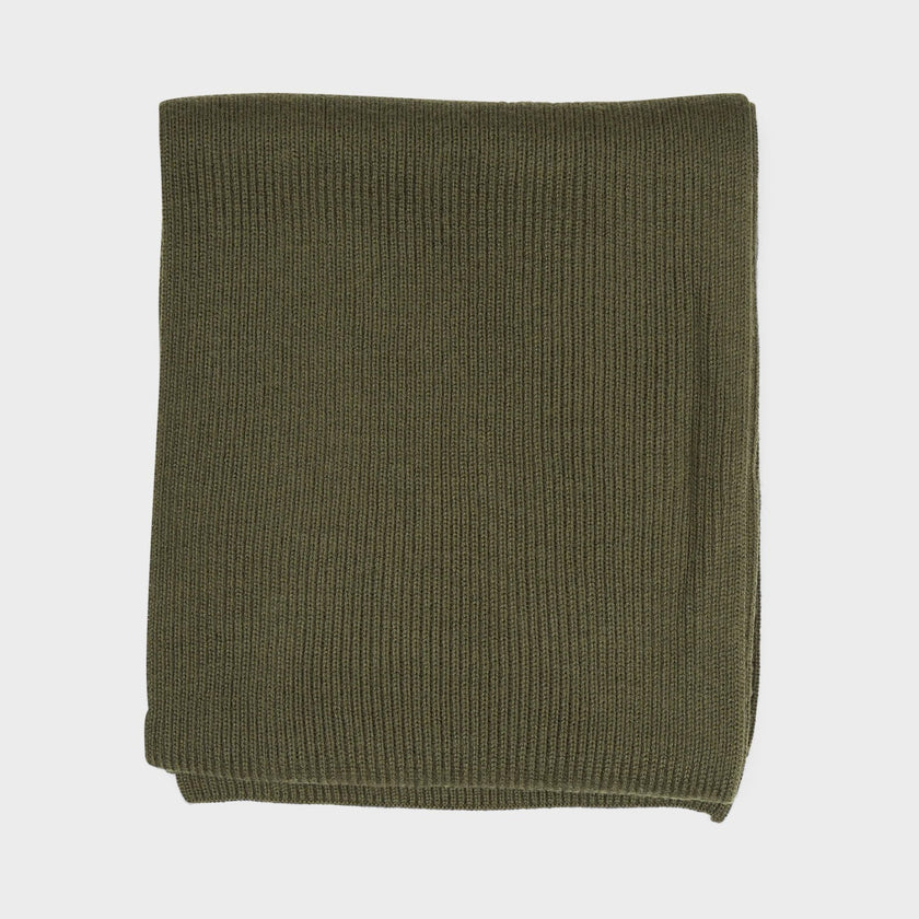 Signature Pony Wool Scarf Army Olive Heather