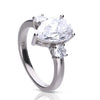 Diamonfire Teardrop Trilogy Ring