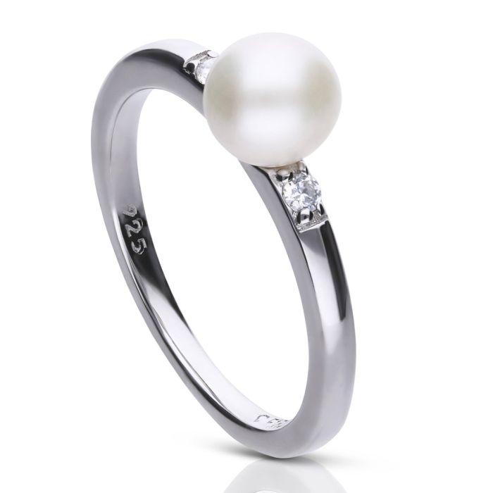 Diamonfire Muschelkernperlenring mit Zirkonia