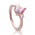 Diamonfire Pink Zirconia Trilogy Ring