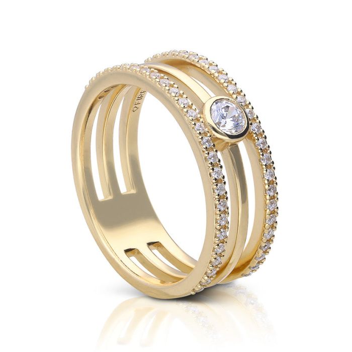 Diamonfire Triple Layer Ring