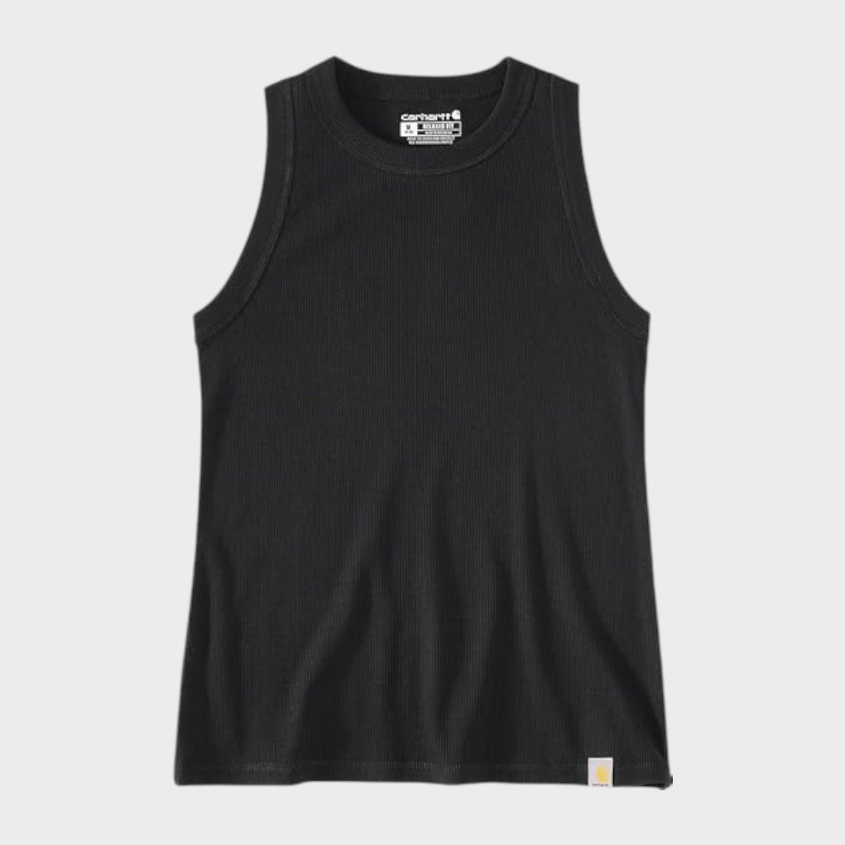 Fiber Series Fitted Ribbed Tank Black