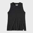Fiber Series Fitted Ribbed Tank Black