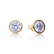 Diamonfire Bezel Set Solitaire Stud Earrings