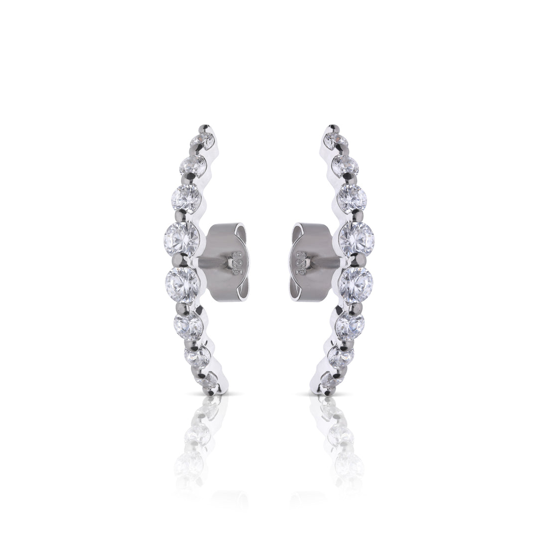 Diamonfire Pave Bar Oorbellen
