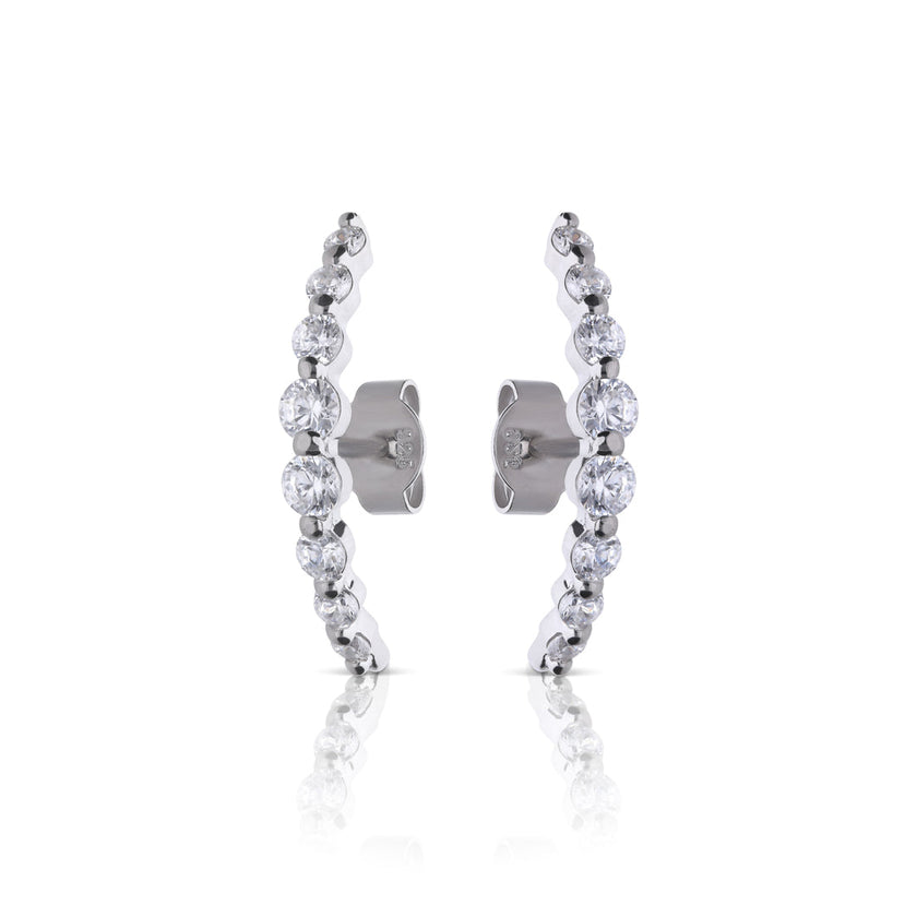 Diamonfire Pave Bar Oorbellen