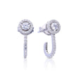 Diamonfire Pave Half Hoop Stud Earrings