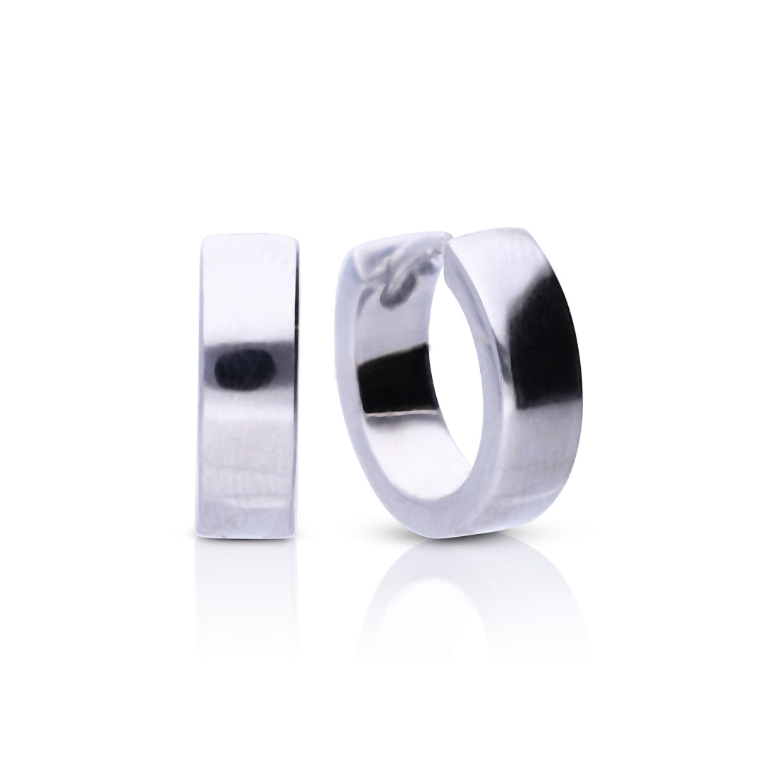 Diamonfire Plain Square Edge Hoop Earrings
