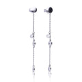 Diamonfire Bezel Set Zirconia Drop Earrings