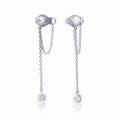Diamonfire Stud Earrings with Zirconia Chain Drop