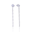 Diamonfire Stud Earrings with Chain Drop