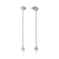 Diamonfire Bezel Set Chain Drop Earrings