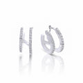 Diamonfire Double Row Hoop Earrings