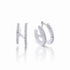 Diamonfire Double Row Hoop Earrings