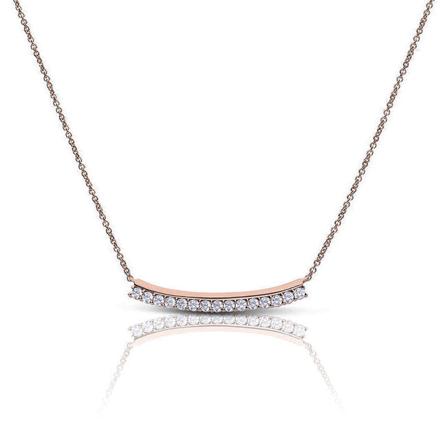 Diamonfire Pave Bar Necklace