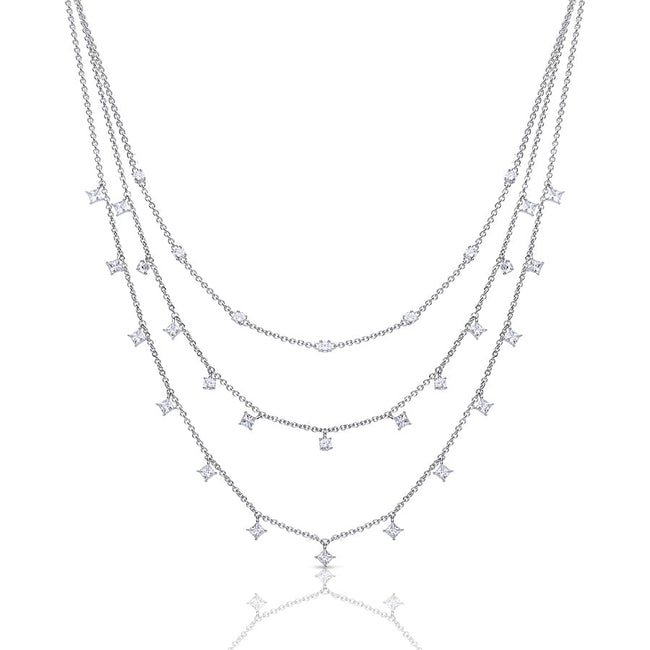 Diamonfire Triple Layered Necklace
