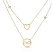Diamonfire Infinity Heart Double Necklace