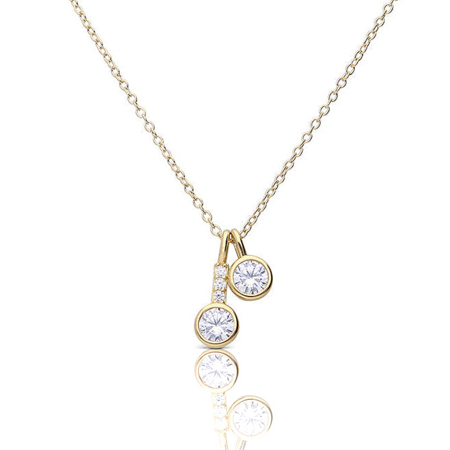 Diamonfire dubbele zirkonia hanger ketting