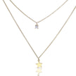 Diamonfire Star and Zirconia Double Chain Necklace