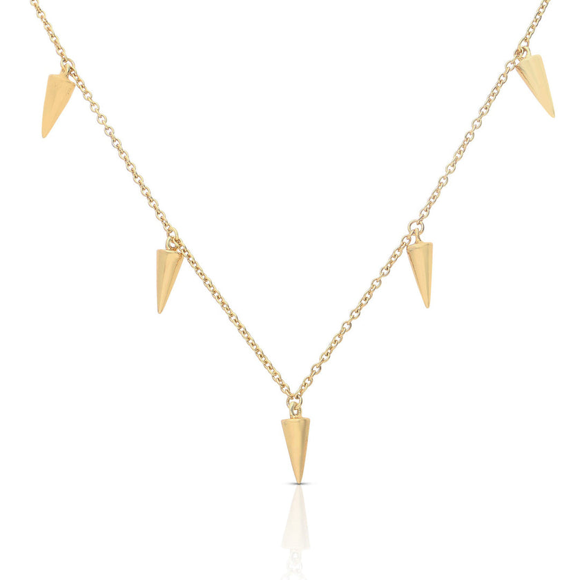 Diamonfire Plain Spiked Station Necklace