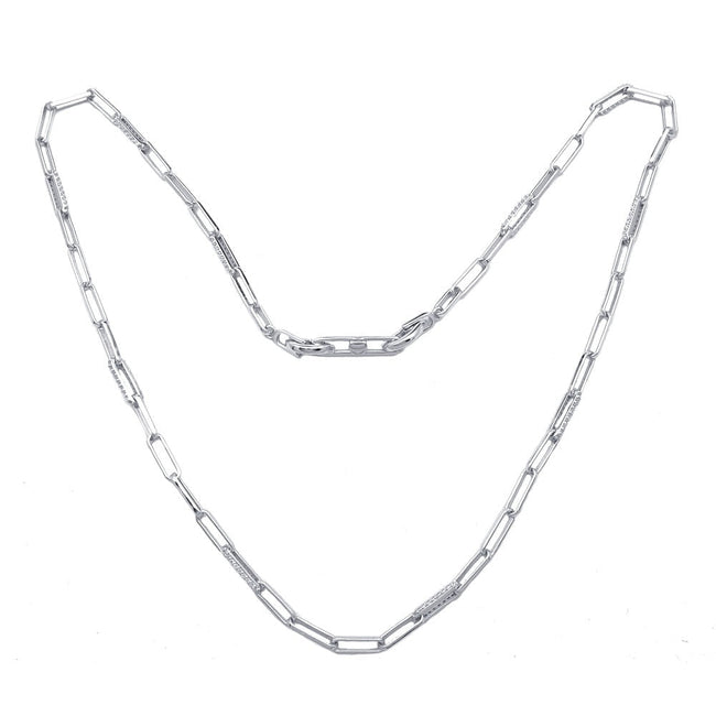 Diamonfire Chain Necklace with Pave Zirconia Links