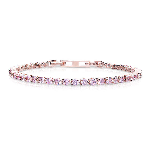 Diamonfire Pink Zirconia Tennis Bracelet