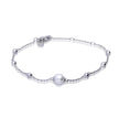 Diamonfire Ball Station Bracelet with Shell Pearl
