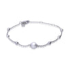 Diamonfire Ball Station Bracelet with Shell Pearl