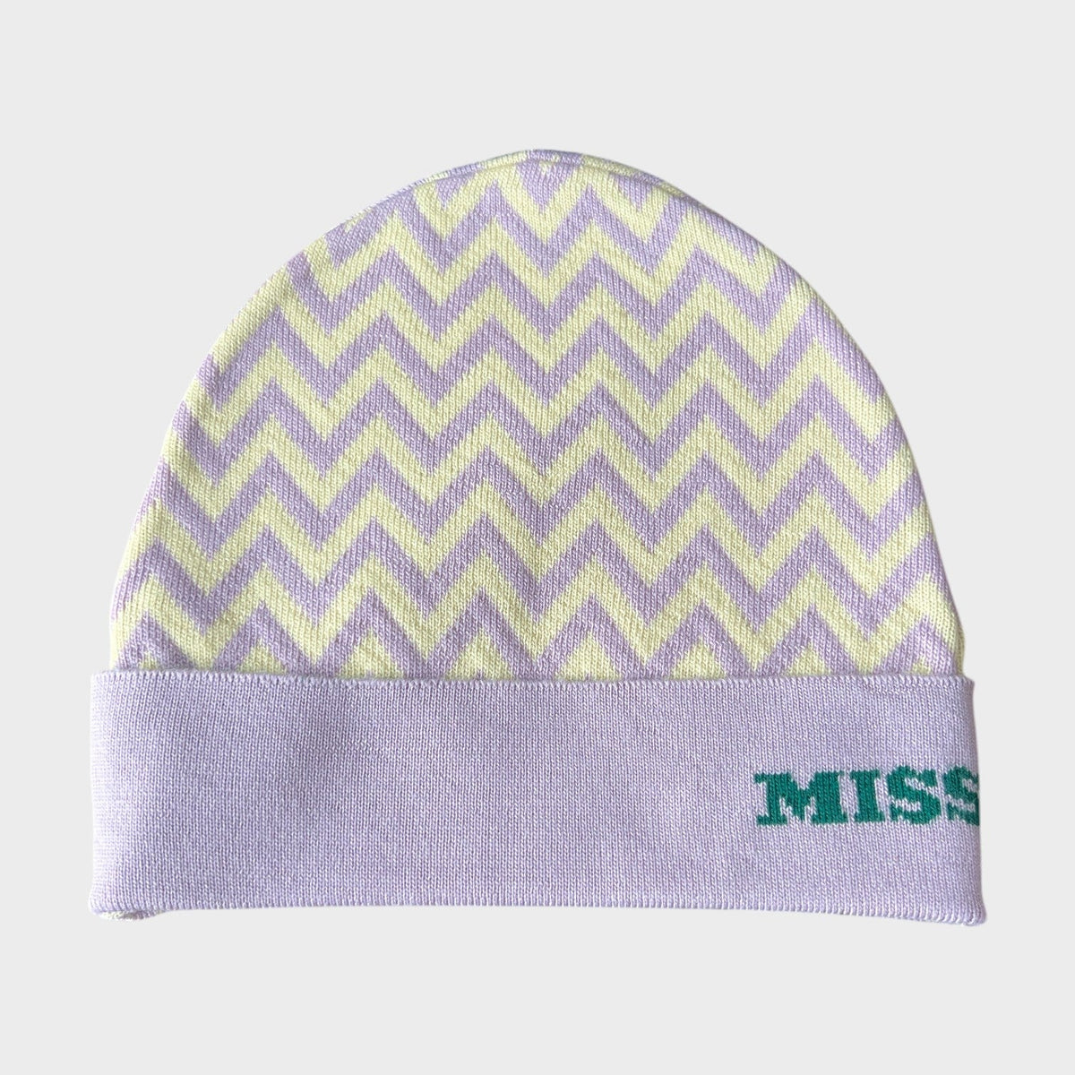 Multicolour Wool Zig Zag Beanie Hat