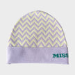 Multicolour Wool Zig Zag Beanie Hat