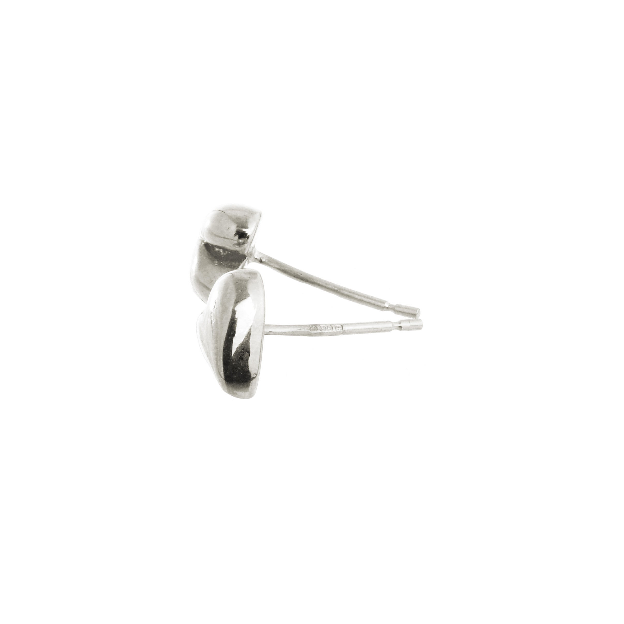 Simply Heart Silver Stud Earrings