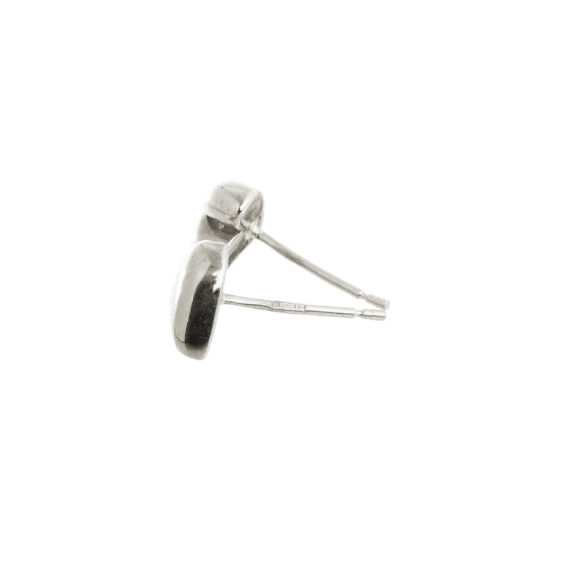 Simply Heart Silver Stud Earrings