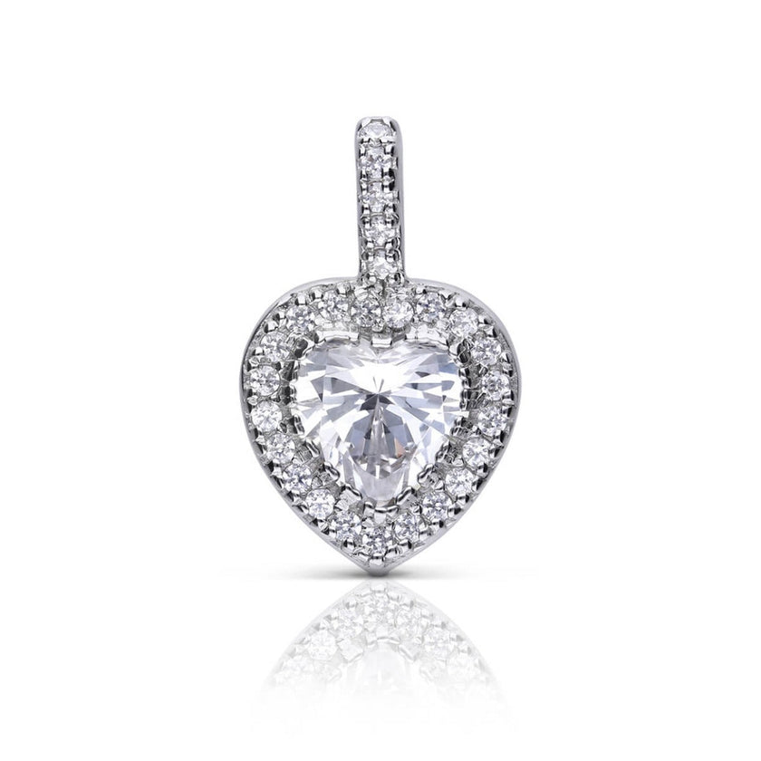Diamonfire Pave Set Zirconia Heart Pendant