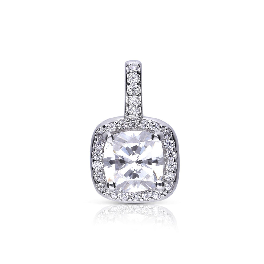 Diamonfire-Anhänger, quadratisch, mit Pavé-Fassung