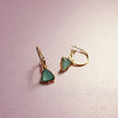 Orecchini a cerchio Holly Aqua Gem Charm in oro