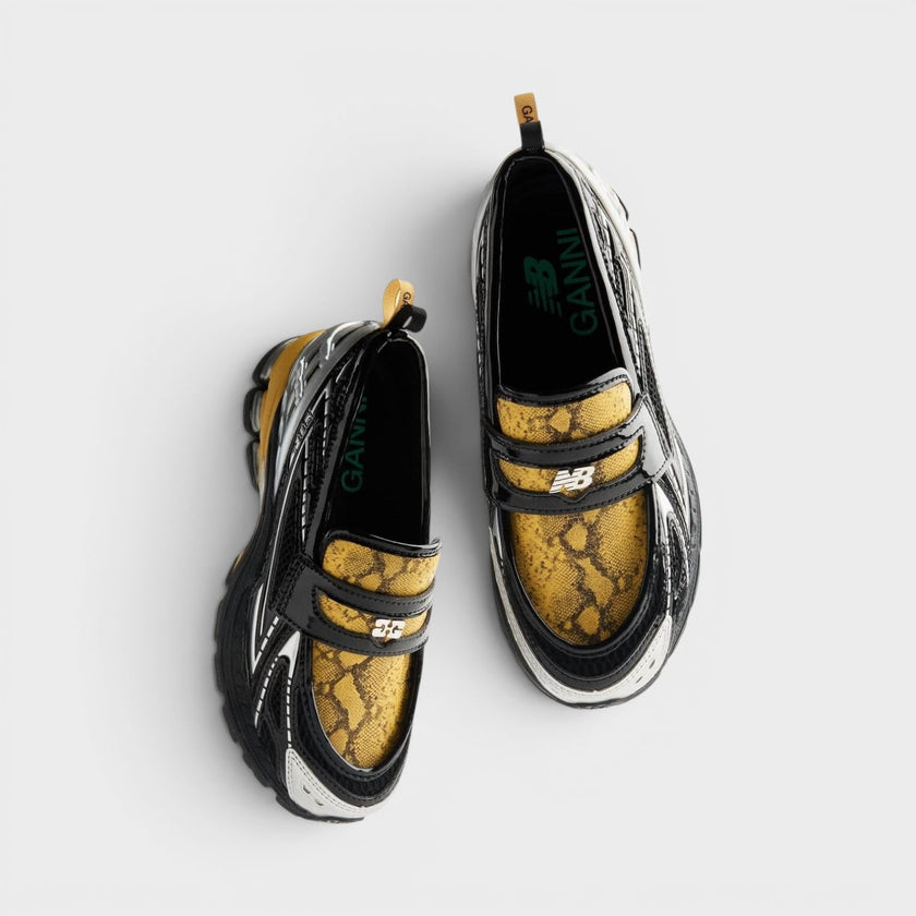 Ganni X New Balance Snake Print 1906L Loafer Sneakers