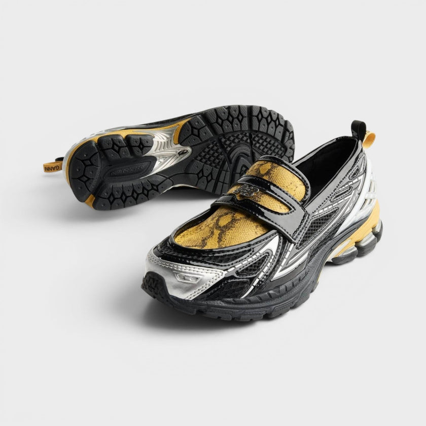 Ganni X New Balance Snake Print 1906L Loafer Sneakers
