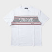 Logo Stripe T-Shirt White Black Red