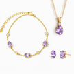 Set di gioielli Essential con ametista in oro vermeil 18k
