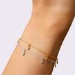 Bracelet à breloques en argent Chaîne grain de riz