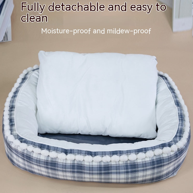 Kennel Winter Warm Dog Mat Pet Large Dog Removable And Washable Four Seasons Universal