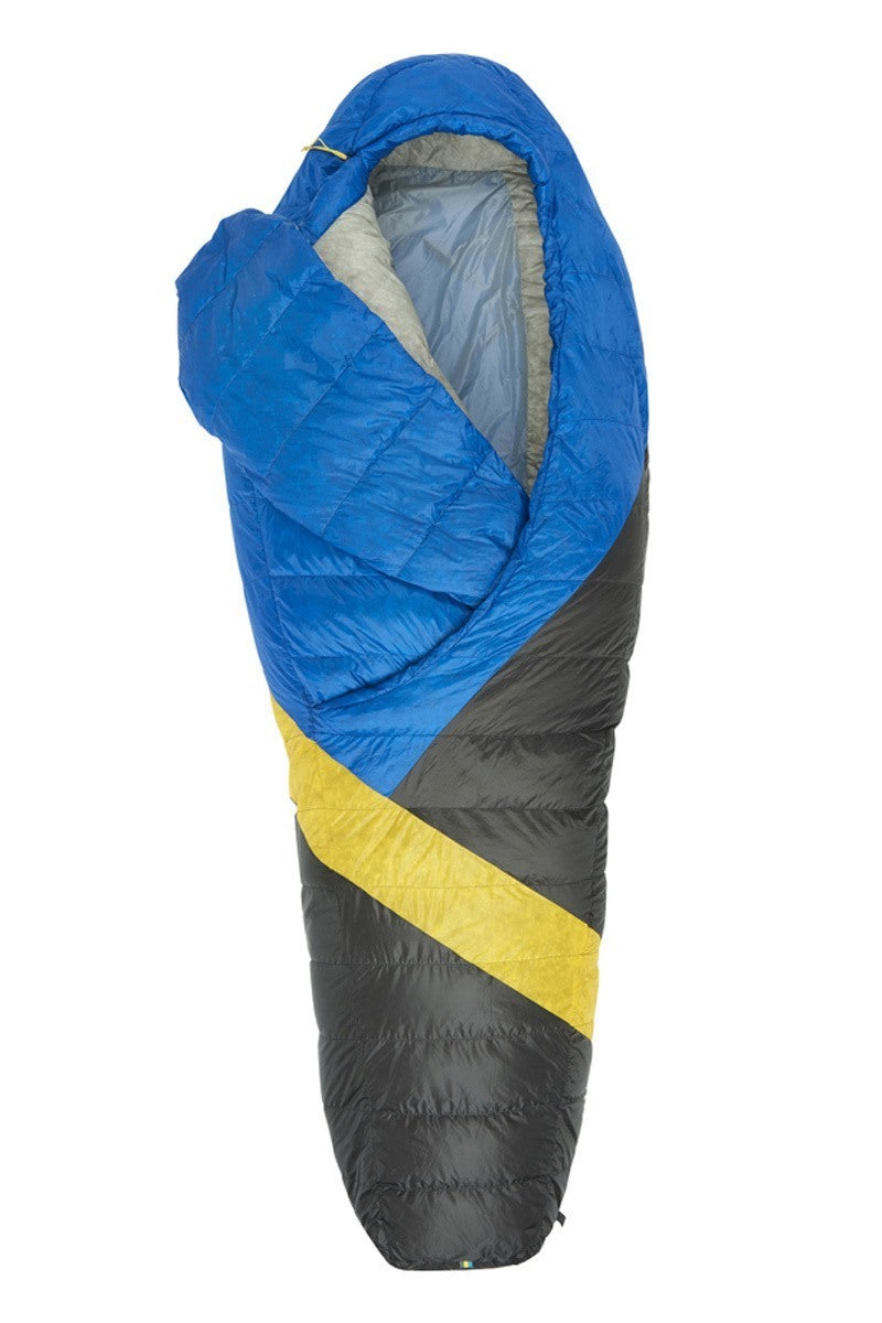 Sierra Designs Cloud 35°F (2°C) 800-Fill DriDown Sleeping Bag - Regular - Blue/Yellow/Peat