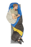 Sierra Designs Cloud 35°F (2°C) 800-Fill DriDown Sleeping Bag - Regular - Blue/Yellow/Peat