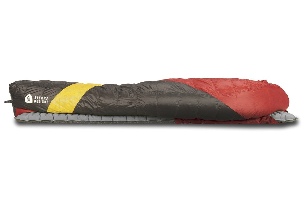Sierra Designs Cloud 20°F (-7°C) 800-Fill DriDown Sleeping Bag - Long - Red/Yellow/Peat