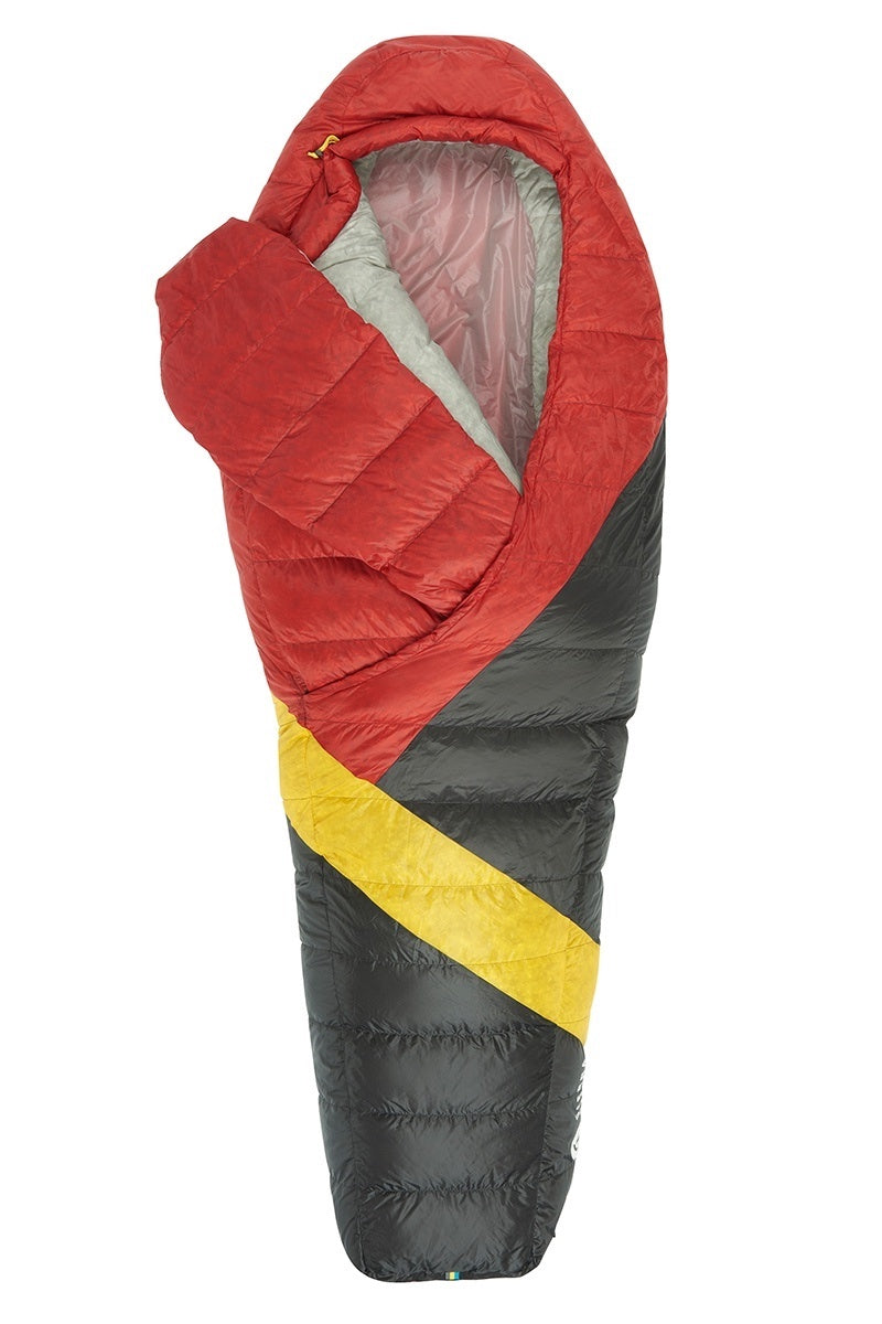 Sierra Designs Cloud 20°F (-7°C) 800-Fill DriDown Sleeping Bag - Regular - Red/Yellow/Peat
