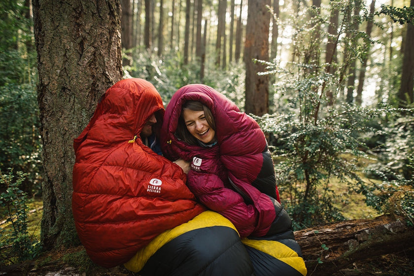 Sierra Designs Cloud 20°F (-7°C) 800-Fill DriDown Sleeping Bag - Regular - Red/Yellow/Peat