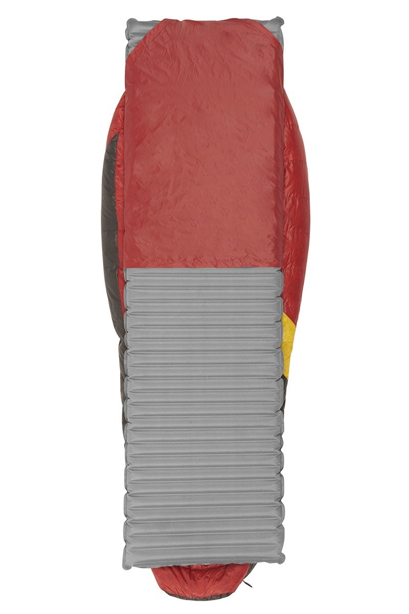 Sierra Designs Cloud 20°F (-7°C) 800-Fill DriDown Sleeping Bag - Regular - Red/Yellow/Peat
